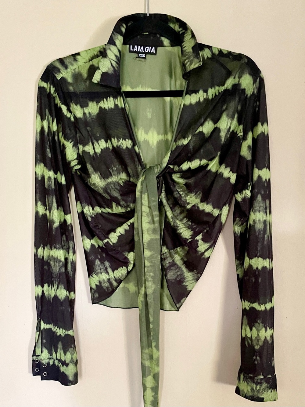 I.AM.GIA | Meah Tie Dye Top w/Front Tie, Sz M fits many ♥ NWOT